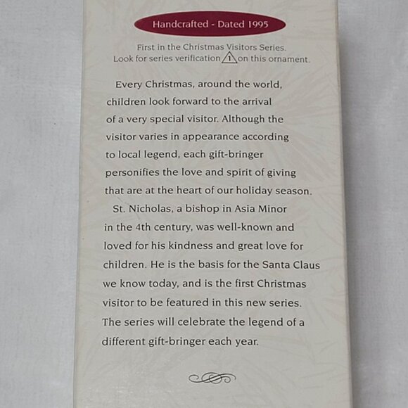 Hallmark Keepsake Ornament St Nicholas Christmas Visitors 1995 Collectors Series - Picture 15 of 15